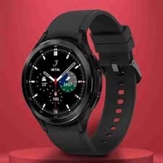 Picture of SAMSUNG Galaxy Watch 4 Classic LTE 46mm Super AMOLED LTE Body Composition Tracking  (Black Strap Free Size)