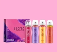 Picture of Secret Temptation Travel Pack with Pink, Romance, Mystery and Passion Mini Deodorant for Women,Pack of 4 (50ml each)