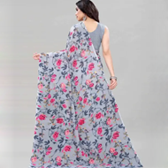 DAILY WEAR GEORGETTE PRINTED SAREES FOR WOMEN