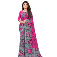 Georgette Floral Printed Sarees