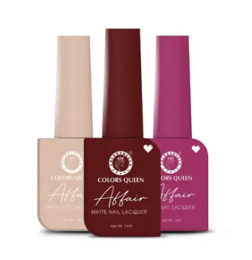 Colors Queen Affair Nail Polish Combo Pack of 3 Quick Drying Glossy Finish High Shine