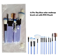 Makeup Brushes Set Cosmetic Conceler Brushes Kit Tool 12PCS Make Up Foundation Eyebrow Eyeliner Blush Concealer Brushes (Sky blue Color)