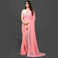 NEW FENCY GEORGETTE CUT WORK SAREE