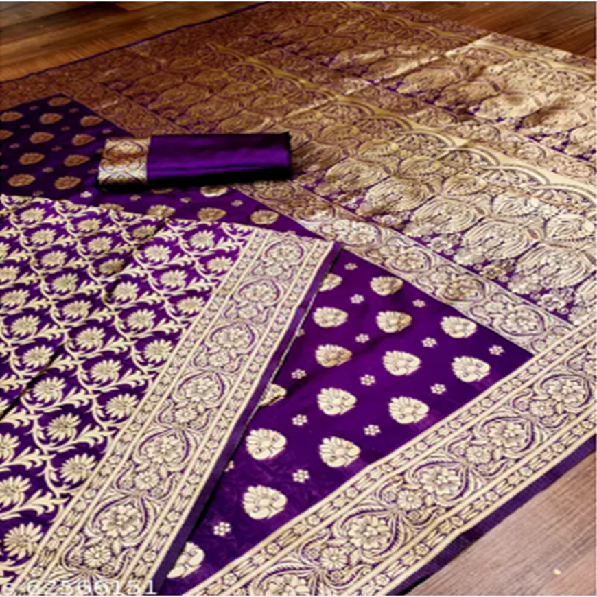 Banarasi Silk Purple Jacquard Saree