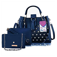 Handbags for women and girls with combo of 3 handbag, slingbag and wallet (card holder)