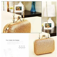 Trendy Women's Golden Resin Clutch