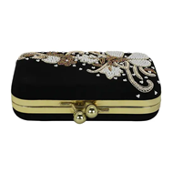 Fashionable Embroidered Modern Women Black Clutches