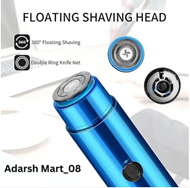 Adarsh Mart 08 Mini Portable Electric Shaver For Men And Women Unisex Travelling Washable USB Beard Shaver And Trimmer For Face Under Arms Painless Shaving 120 Min Runtime Multicolor