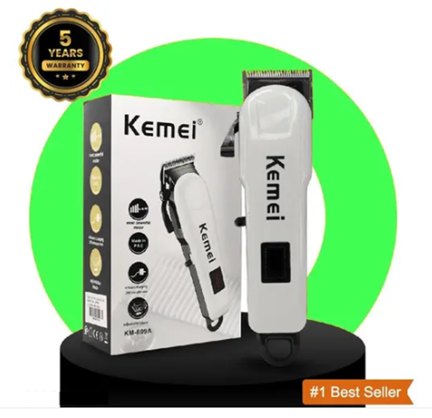 Kemei KM 809A Rechargeable Professional Electric Hair Clipper Electric Hair Trimmer Razor Runtime 120 min Trimmer Multicolor