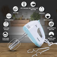 Hand Mixer Blender for Cake, Egg Beater Machine Cream Electric Hand Blender for Cake Mixing Whipping Machine Hand Beater Electric Egg Beater(260 W) (Whitecolor)