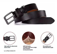 FM Black Fancy Craft Fashionable Trendy Men and Boys Belts