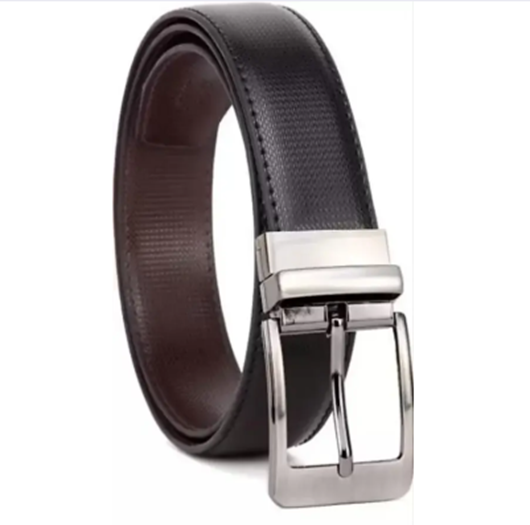 Mens Black and Brown Artificial Leather Reversible Belt