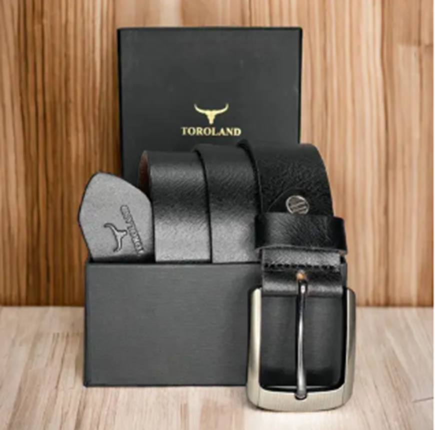 TOROLAND BLACK MEN CASUAL GENUINE LEATHER BELT