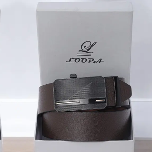 LOOPA Mens Formal Casuals Party Evening Genuine Premium Leather Belt