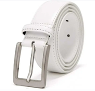 Sunshopping Mens White Formal And Casual Belt