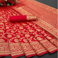 Woven Kanjivpuram Zari Saree (red)