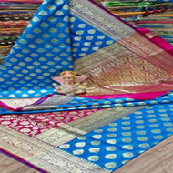 Self Design Banarasi Silk Blend Saree, Woven Banarasi Art Silk Sari Womens Pure Katan Banarasi Silk Saree Floral Heavy Jaal Work With Traditional Design Saree Saree New Collection Silk Sarees Pure Banarasi Sarees