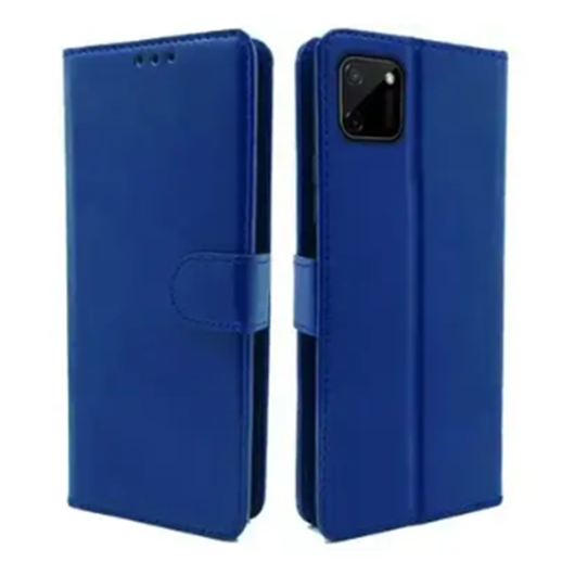 Pps max c11 Flip Cover for Realme C11 Blue Cases with Holder 