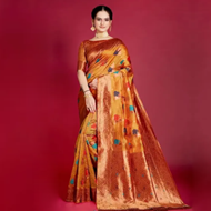 Premium Zari Work Woven Banarasi Saree