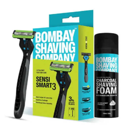 Picture of BOMBAY SHAVING COMPANY Sensi Smart 1 Shaving Razor for Men Handle Cartridge Shaving Foam