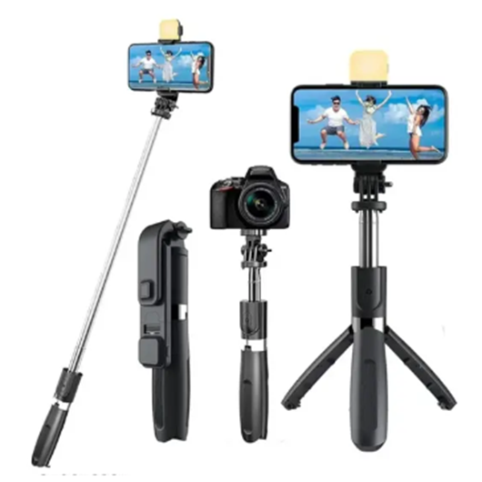 Selfie Stick with lighte , Tripod Stand, Bluetooth Extendable Tripod