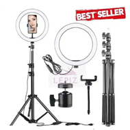  10 Inch Ring Light with Tripod Stand And Phone Holder, Dimmable LED Selfie Light for Live Stream