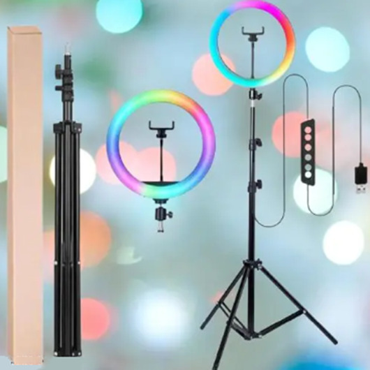 10 Inches Big RGB LED Ring Light for Camera, Phone YouTube Video Shooting and Makeup