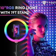 10 Inches Big RGB LED Ring Light for Camera, Phone YouTube Video Shooting and Makeup