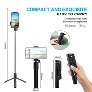 Selfie Stick with Full Light, Selfie Stick Tripod with LED Light