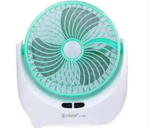 Table Fan High Speed, Powerful Rechargeable 1.5 Watts Table Fan with 21 SMD LED Light