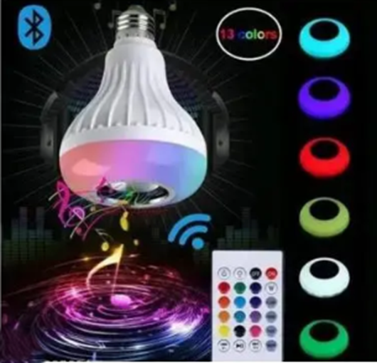  LED MUSIC BULB B22 LED LIGHT BULB WITH BLUETHOOTH SPEAKER RGB CHANGING COLOR LAMP BUILT IN AUDIO SPEAKER 