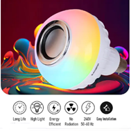  LED MUSIC BULB B22 LED LIGHT BULB WITH BLUETHOOTH SPEAKER RGB CHANGING COLOR LAMP BUILT IN AUDIO SPEAKER 