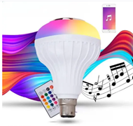  LED MUSIC BULB B22 LED LIGHT BULB WITH BLUETHOOTH SPEAKER RGB CHANGING COLOR LAMP BUILT IN AUDIO SPEAKER 