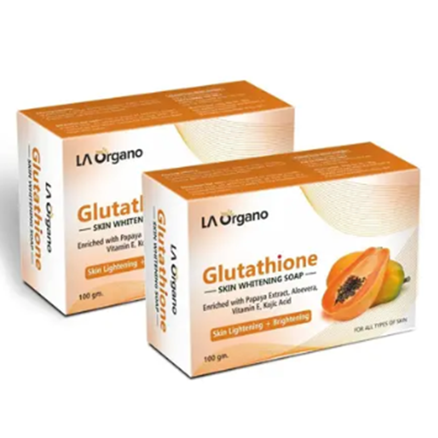 LA Organo Glutathione Papaya Skin Lightening And Brightening Soap