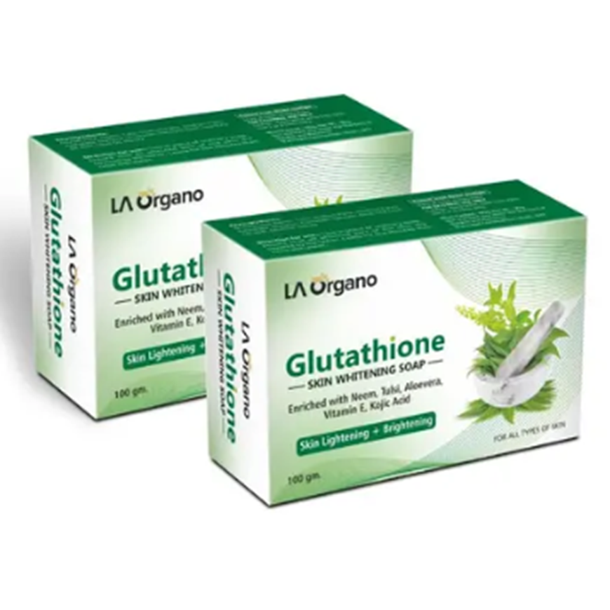 LA Organo Glutathione Neem And Tulsi Skin Lightening And Brightening Soap