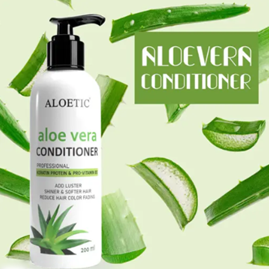  ALOETIC Aloevera conditioner For smooth and silky hair , Moisturising ,Hair Growth , Anti Hair Fall , Shiny Hair Men And Women 200 ml 