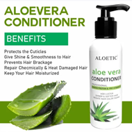  ALOETIC Aloevera conditioner For smooth and silky hair , Moisturising ,Hair Growth , Anti Hair Fall , Shiny Hair Men And Women 200 ml 