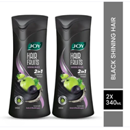 Joy Hair Fruits Shining Black Conditioning Shampoo Pack of 2 x 340 ml 680 ml