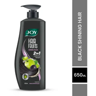 Joy Hair Fruits Shining Black Conditioning Shampoo Enriched with Amla And Black Grapes 650 ml