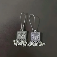 square drop jhumka 