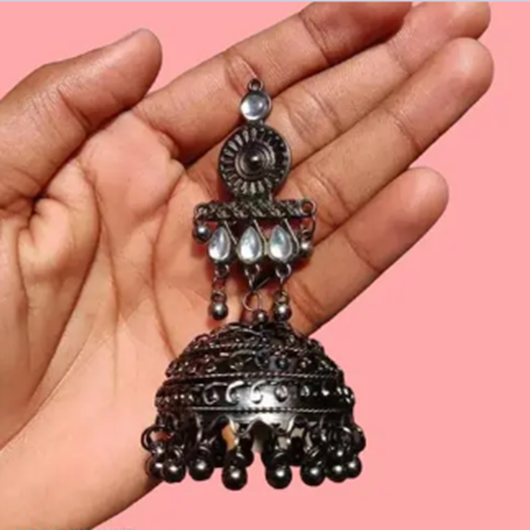 Oxidised Earrings for Women And Girls Chandbalis, Chandbaliya, Chandbali Earrings 