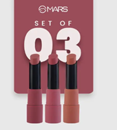  MARS Matte Box Set of 3 Lipsticks for Women, Long Lasting,