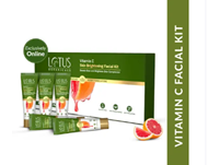 Lotus Botanicals Vitamin C Skin Brightening Facial Kit Boosts Glow Brightens Skin 5 Step Facial Pack