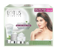 Lotus Herbals Whiteglow Day And Night Pack with Face Wash For Skin Brightening Day Cream Night Cream