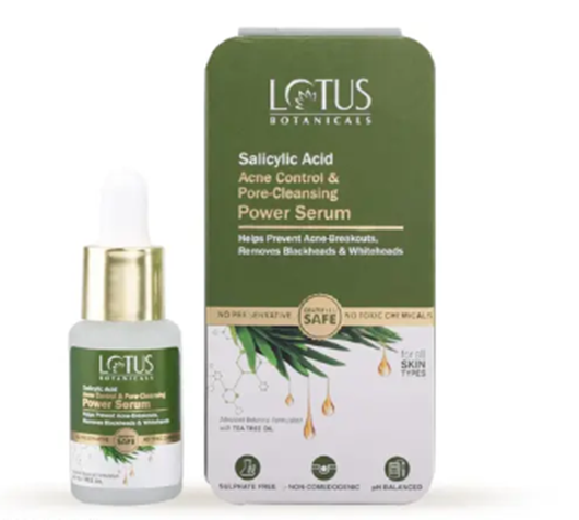  Lotus Botanicals Salicylic Acid And Tea Tree Acne Control And Pore Cleansing Power Serum 