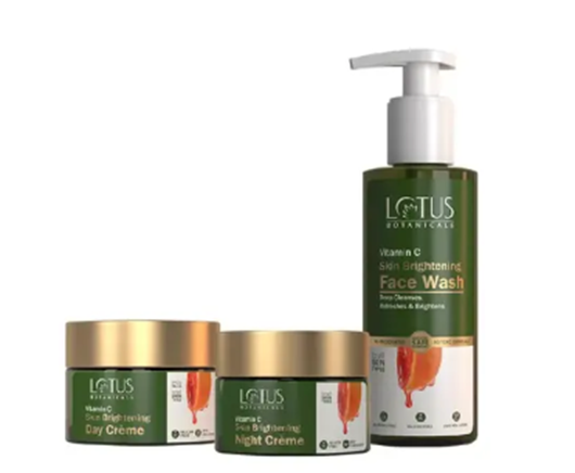 Lotus Botanicals Day Night Pack Vitamin C Face Wash180ml Day Cream 50g Night Cream 50gCombo Pack 