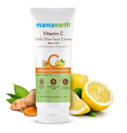 Mamaearth Vitamin C Daily Glow Face Cream With Vitamin C And Turmeric for Skin Illumination 80 g back to product list