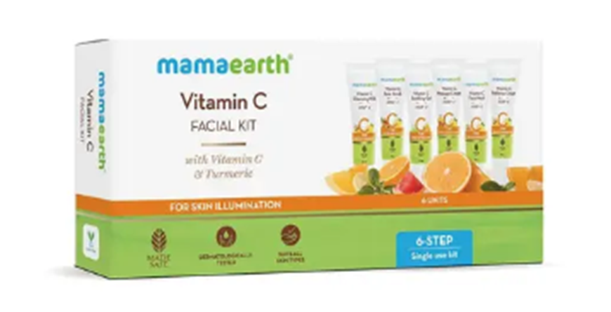 Mamaearth Vitamin C Facial Kit with Vitamin C And Turmeric for Skin Illumination 60 g