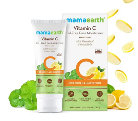 Mamaearth Vitamin C Oil Free Moisturizer For Face with Vitamin C And Gotu Kola for Skin Illumination 80 ml 