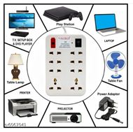 Picture of Hexagon Extension Board with USB Port Extension Cords with Surge Protector, Power Socket Extension with 4 USB And 4 Sockets and 1 5 m Cord Length M colour